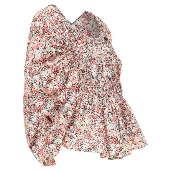 Junya Watanabe Tops - Junya Watanabe 2007 Multicolor Smocked Blouse